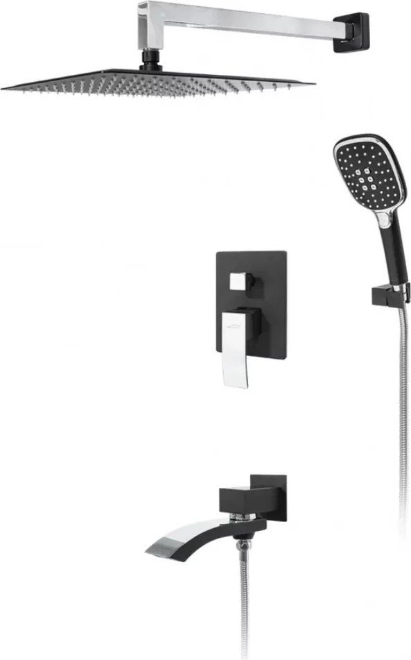 Душевая система  Hansberge H6077 (черный хром)