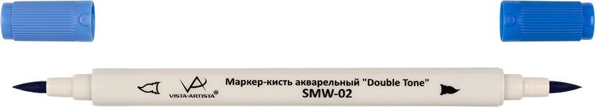 

Маркер художественный Vista-Artista Double Tone SMW-02 (06 синий яркий)