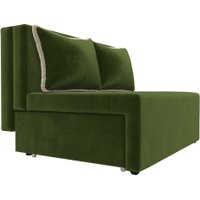 Диван Лига диванов Лагуна (микровельвет зеленый/кант микровельвет бежевый)