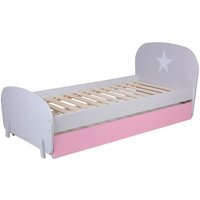 Кровать Polini Kids Mirum 1915 c ящиком (серый/розовый)