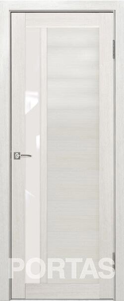

Межкомнатная дверь Portas S28 70x200 (французский дуб, стекло lacobel белый лак)