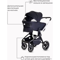 Универсальная коляска Rant MOWbaby Zoom PU (2 в 1, silver black)