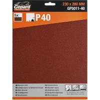 Набор шлифлистов Gepard GP5011-40 (5 шт)