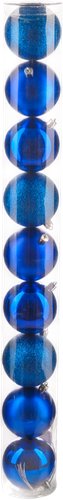 Елочная игрушка Ausini VT25-04004-4 (синий, 9 шт)