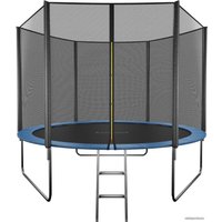Батут GetActive Jump 10ft - 312 см с лестницей, внешней сеткой (синий)