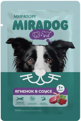 Консервированный корм для собак Мираторг Для взрослых собак всех пород с ягненком 75 г