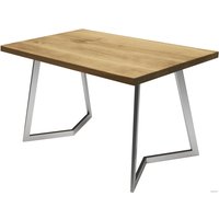 Кухонный стол Buro7 Уиллис 150 (классика, дуб натуральный/серебро)