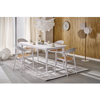 Кухонный стол Halmar Nelson 160-200/90/76 (белый/белый)