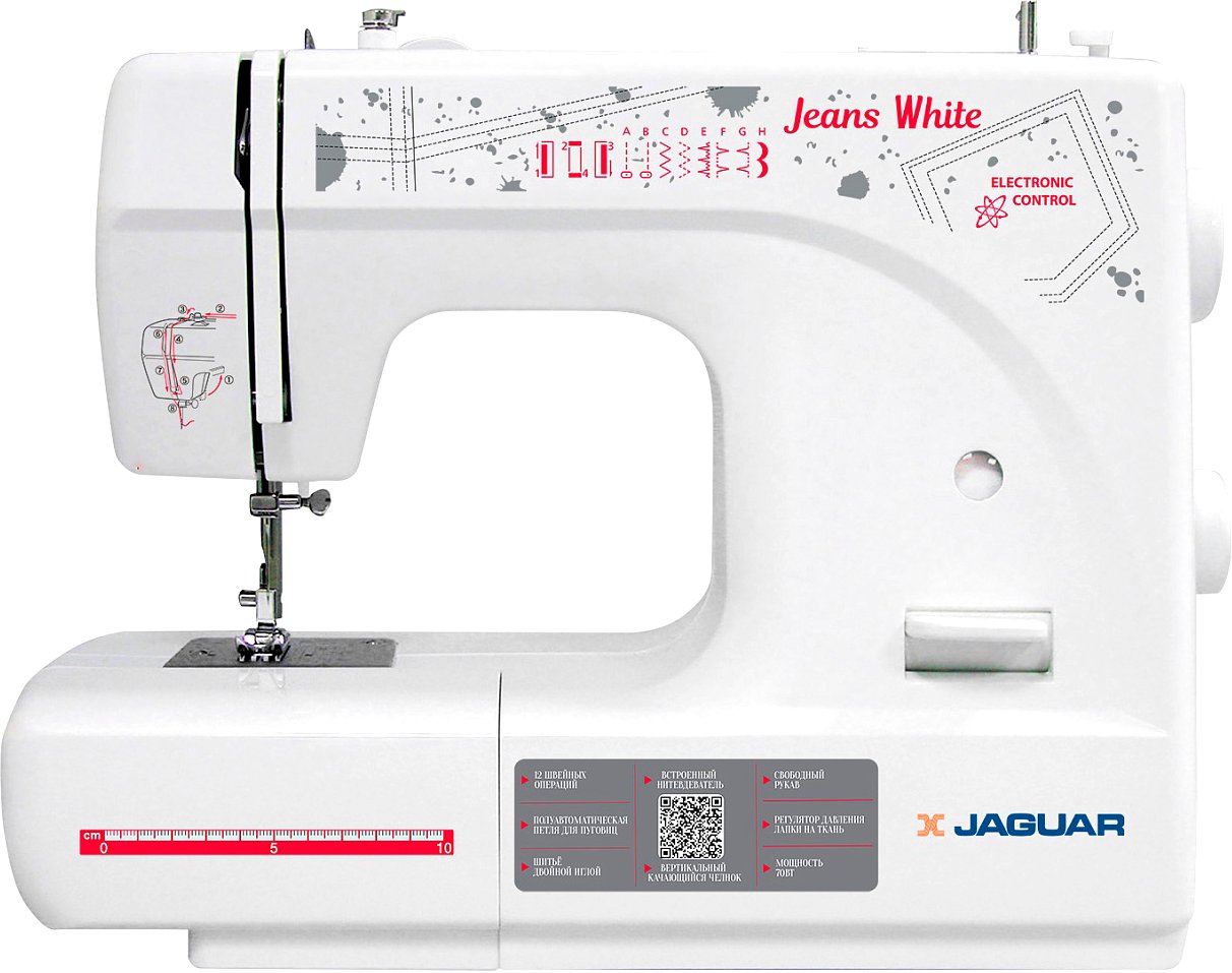 Электромеханическая швейная машина Jaguar Jeans White