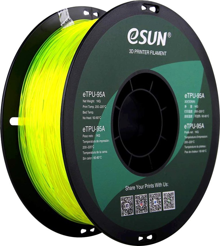 

Пластик eSUN eTPU-95A 1.75 мм 1000 г (желтый полупрозрачный)