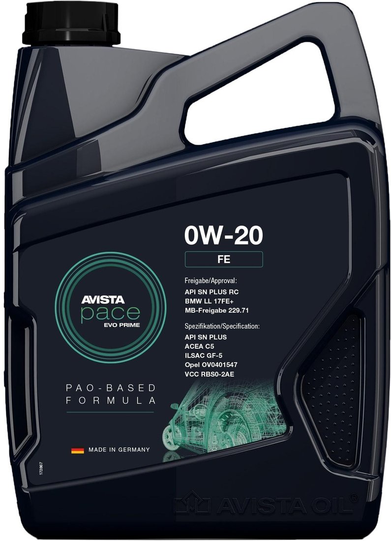 Моторное масло Avista pace EVO PRIME FE 0W-20 4л