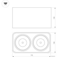 Точечный светильник Arlight SP-CUBUS-S195x100-2х8W 036056