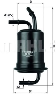 

Топливный фильтр Mahle Knecht KL487
