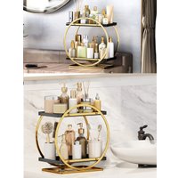 Домашний органайзер для косметики Happy Home HH-032B (черный/золотой)