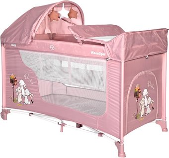 Манеж-кровать Lorelli Moonlight Rocker 2 (pink)