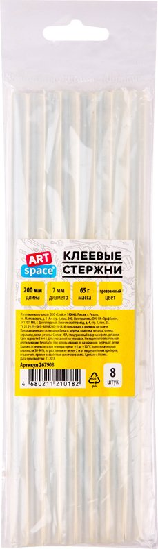 

Клеевые стержни ArtSpace 267908 (8 шт, прозрачный)