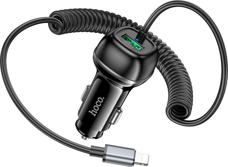 

Автомобильное зарядное Hoco Z58B Lightning (черный)
