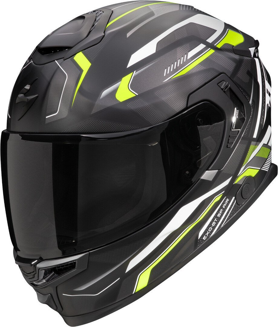 

Мотошлем Scorpion Exo Exo-Gt Sp Air Augusta (р. XL, черный матовый/серый/желтый)