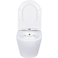 Унитаз подвесной Roxen Antares Bidet в комплекте с инсталляцией StounFix Dual Fresh 6 в 1 962282 (кнопка: оружейная сталь)