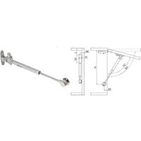 Газ-лифт GTV с доводчиком и регулировкой серый 50H