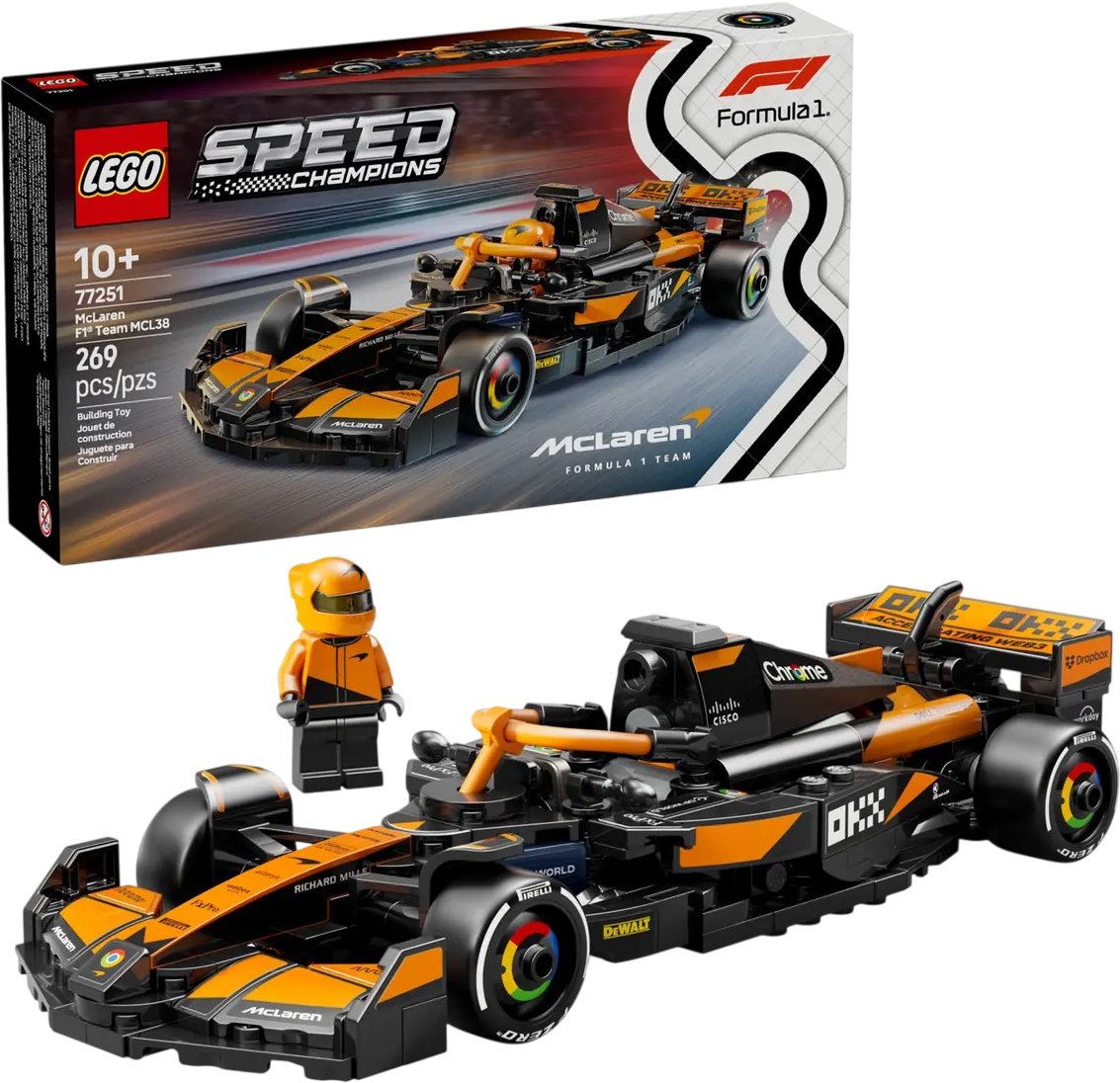 

Конструктор LEGO Speed Champions 77251 Гоночный автомобиль McLaren F1 Team MCL38