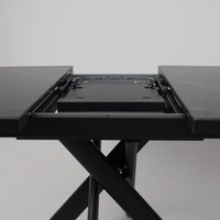 Кухонный стол Мамадома Leonel-130 раздвижной 130-165х85 (stone black st cer/черный)