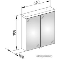  Keuco Шкаф с зеркалом Royal Reflex 2 24202.171301