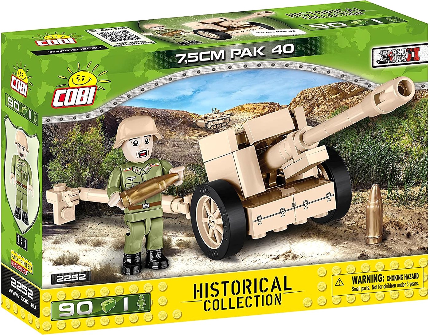 

Конструктор Cobi World War II 2252 7,5 cm PaK 40