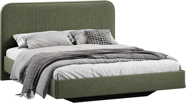 

Кровать Трия Тиффани тип 1 140x200 (микровелюр Jercy Deep Green)