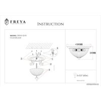 Припотолочная люстра Freya Planum FR2913-CL-02-BZ