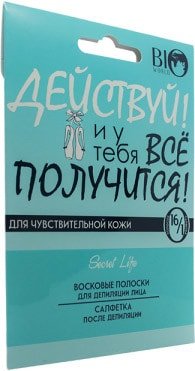 Bio World Набор для депиляции лица для чувствительной кожи (конверт)