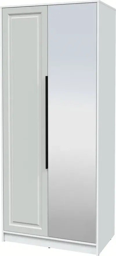 

Шкаф распашной Интерлиния Концепт КТ-Ш2з Деко (белый платинум/грей)