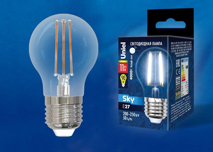 

Светодиодная лампочка Uniel LED-G45-11W/4000K/E27/CL PLS02WH UL-00005179