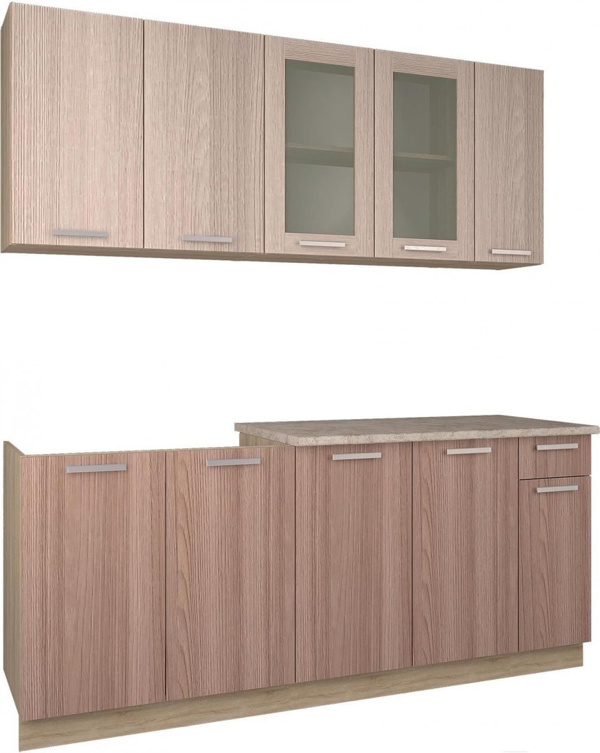 

Готовая кухня Интерлиния Мила 19 (ясень светлый/ясень темный)