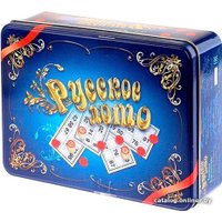 Настольная игра Десятое королевство Русское лото в жестяной коробке Синий ларец 01780