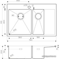 Кухонная мойка Omoikiri Akisame 78-2-GM-L