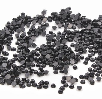 Бусины ХоббиБум Для и гушек клеевые 8 мм (50 г, черный)