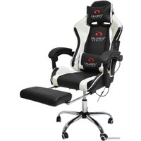 Игровое (геймерское) кресло Calviano Avanti Ultimato (черный/белый, с подножкой)