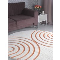 Ковер для жилой комнаты Pixel Rabbit Carving PX4005-DAIRE-CREAM-TERRA (1.6x1.6)