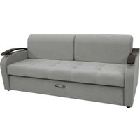Диван Сириус Лидер-2 НПБ 215x110 (Eva 08 велюр светло-серый)