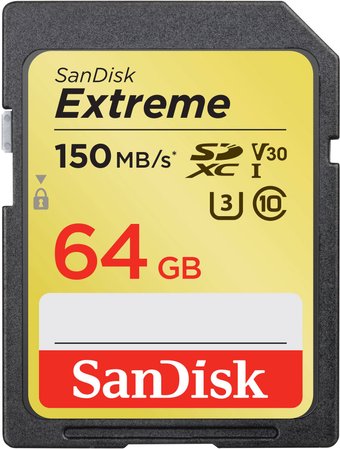 Карта памяти SanDisk Extreme SDXC SDSDXV6-064G-GNCIN 64GB