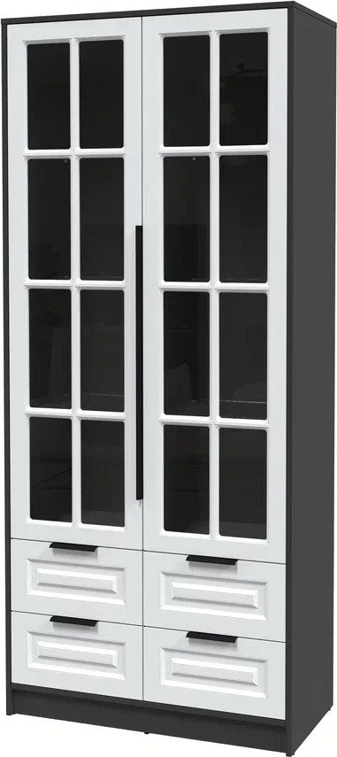 

Шкаф-витрина Интерлиния Концепт КТ-ШВ2 Деко (антрацит/белый)