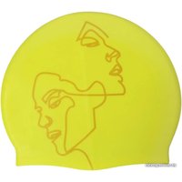 Шапочка для плавания Elous EL009 (лица, желтый)