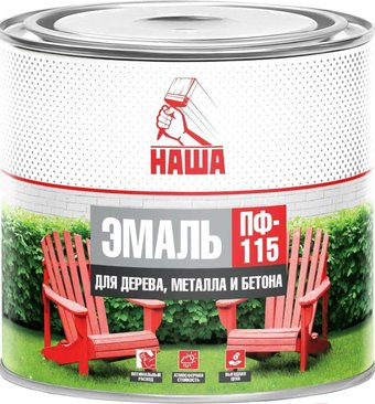 Эмаль Кубанские краски Наша ПФ-115 1.8 кг (салатный)