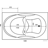Ванна BAS Рио 120x70