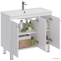  Lemark Тумба под умывальник Romance 100 LM07R100T (белый глянец)