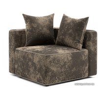 Угловой диван Мебельград Монреаль-3 Стандарт (тиффани коричневый/мора бежевый)