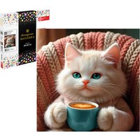 Алмазная мозаика  Феникс+ Кот с капучино 71398