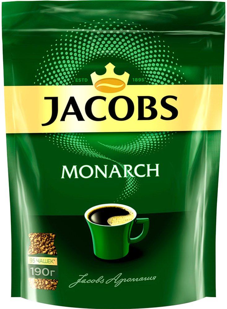 

Кофе Jacobs Monarch растворимый 190 г (пакет)