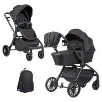 Универсальная коляска Farfello 2в1 Baby shell Total BS-11 (черный/черная рама)